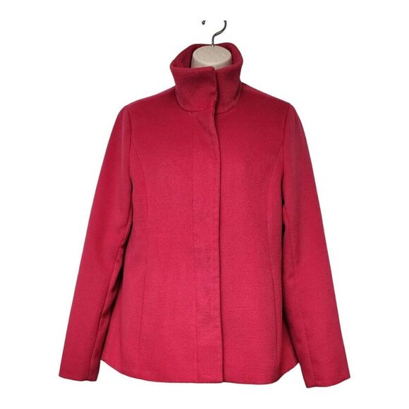 Land's End Hot Pink Long Sleeve Jacket Size 6 - Picture 1 of 7